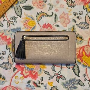 Kate Spade Pebble Leather Wallet with Tassel